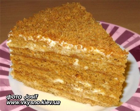 Медово-ореховый торт суперлёгкого приготовления