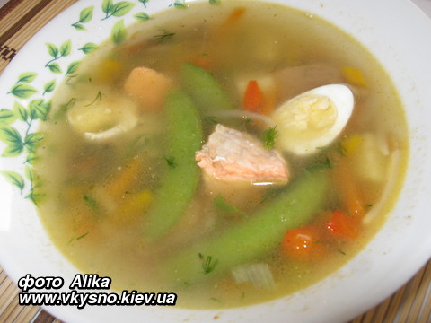 Любимый рыбный суп с овощами