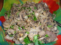 Салат печеночно-грибной