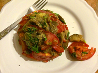 рецепт Салат из баклажанов с помидорами