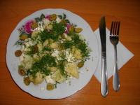 Салат с цветной капустой и творогом