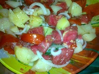 рецепт Овощной салат с картофелем и томатами