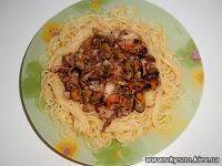рецепт Спагетти с морепродуктами