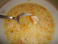 рецепт Суп  сырный  с  кукурузкой