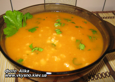 Летний томатно-кабачковый суп-пюре