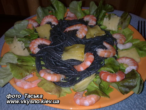 Паста Нери с морепродуктами