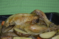 рецепт Запеченная курица на овощной подушке