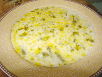 рецепт Cырный суп со стручковой фасолью