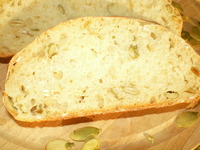 Хлеб с овсяными хлопьями и семенами тыквы 