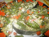 Толстолобик с овощами