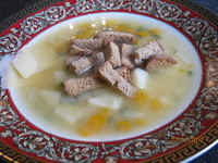 рецепт Гороховый суп-пюре с сыром