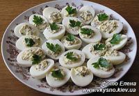 рецепт Яйца фаршированные грибами от Марины