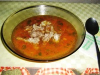 рецепт Суп томатный с бараниной