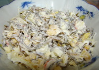 рецепт Вкусный салат из морской капусты