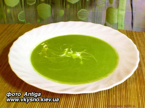 Суп-пюре с зеленым горошком